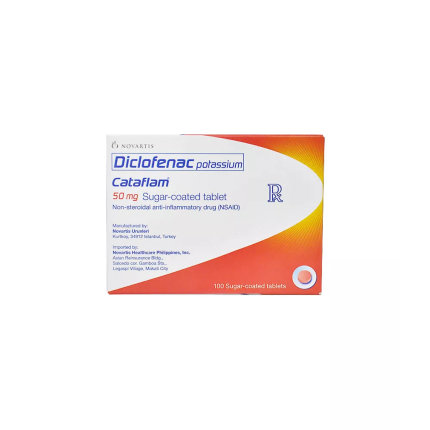 CATAFLAM Diclofenac Potassium 50mg Sugar-Coated Tablet 1's price in the ...